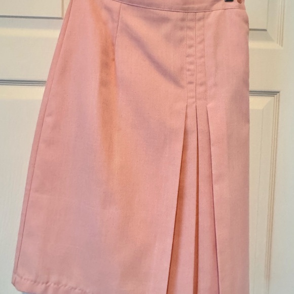 Vintage 70s Pink Linen Blazer and Skirt Set - Retro Power Suit  ILGWU Union Made - Picture 9 of 10